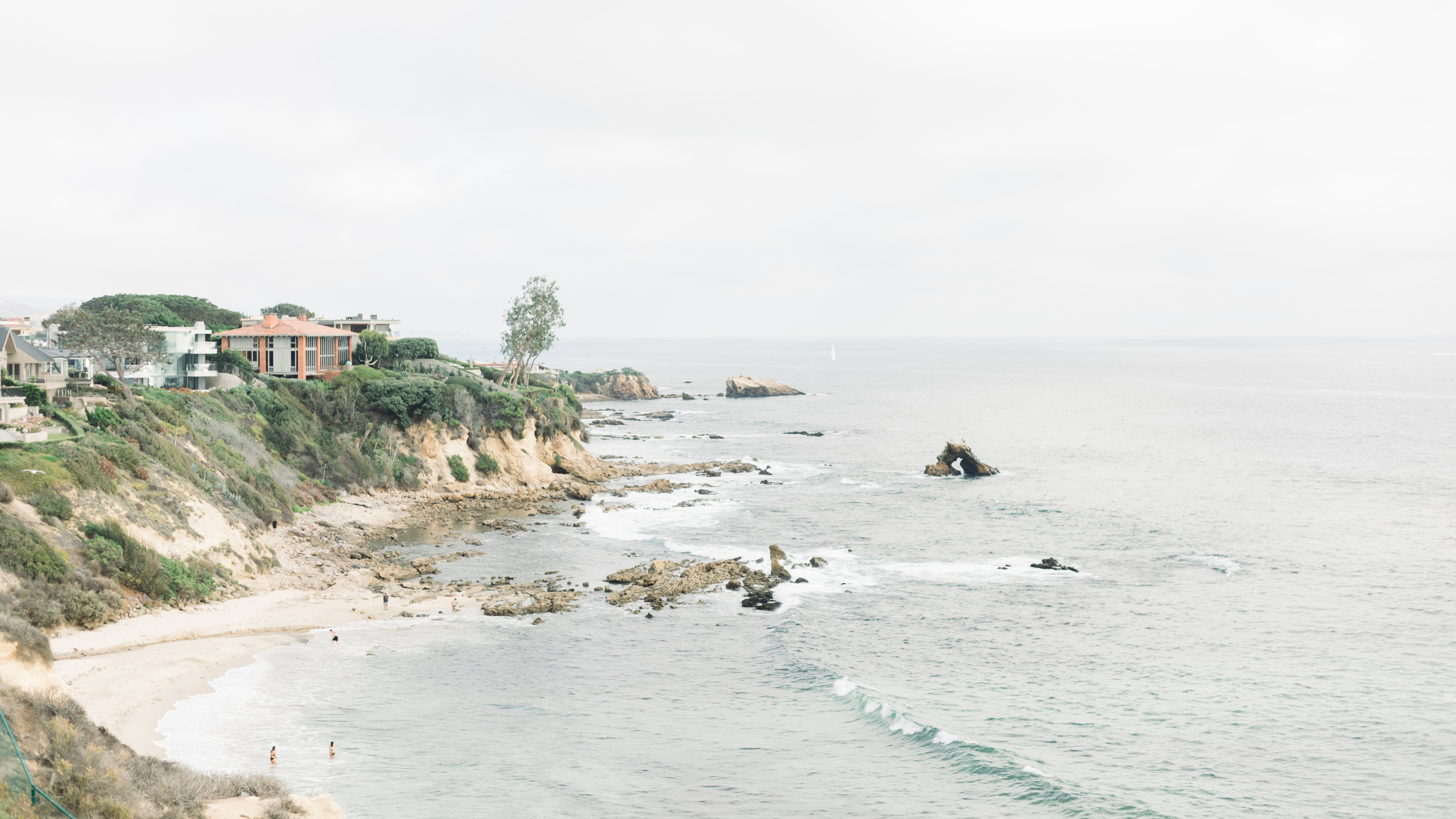 Found Photography fine art print of a coastal cliffside overlooking the beach