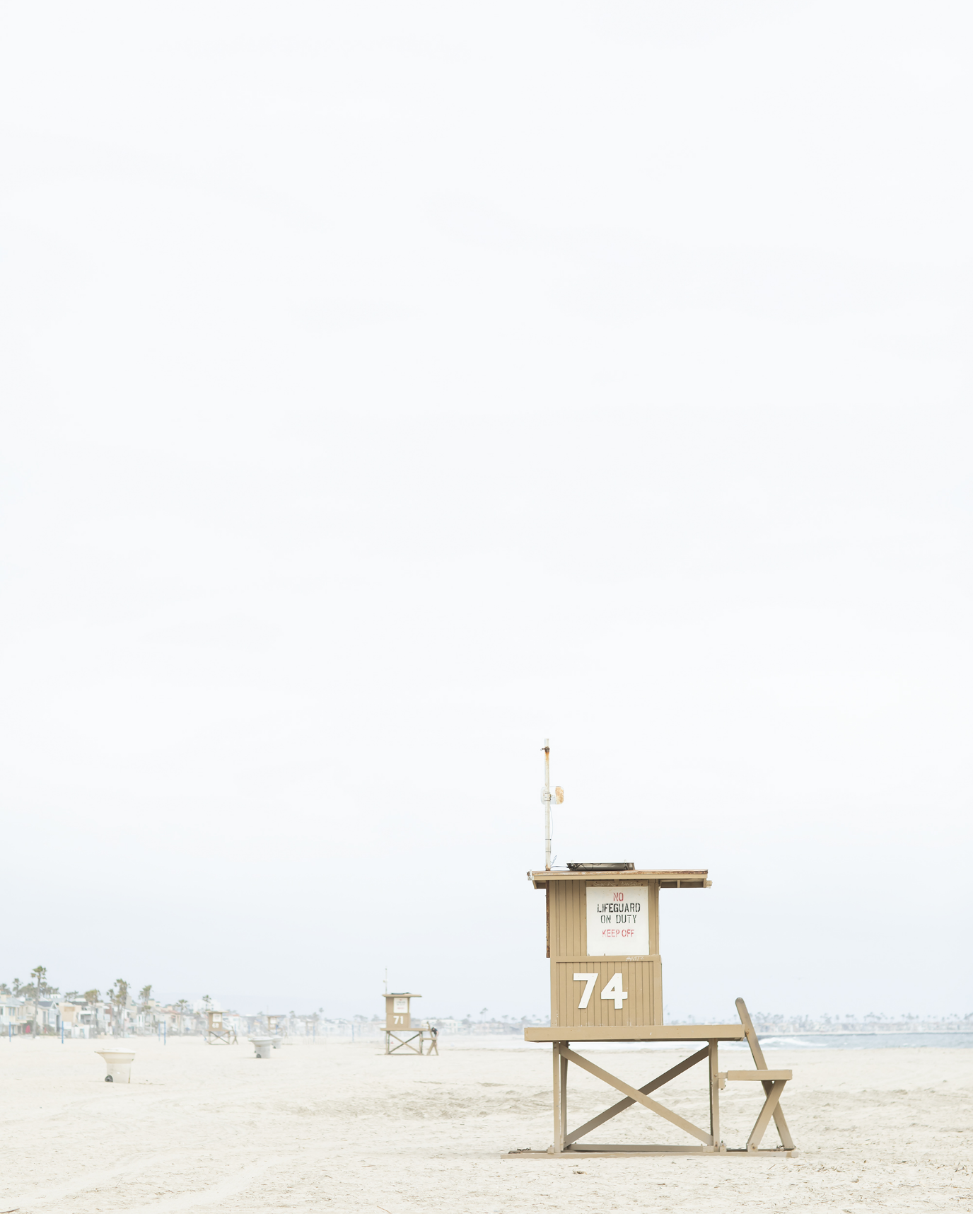 Found Photography fine art print of a lifeguard tower on the beach